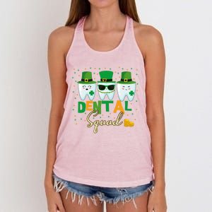 St Patrick's Day Dental Squad Dentist Great Gift Women's Knotted Racerback Tank