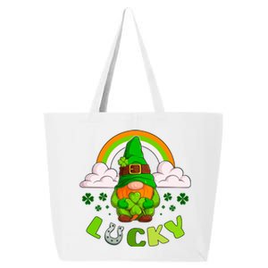 St Patricks Day Lucky Gnome Irish Rainbow Gift 25L Jumbo Tote