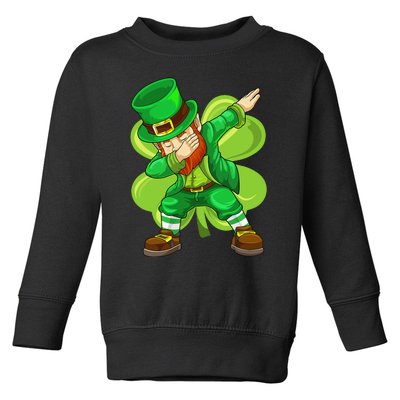 St Patricks Day Dabbing Leprechaun Irish Dab Shamrock Toddler Sweatshirt