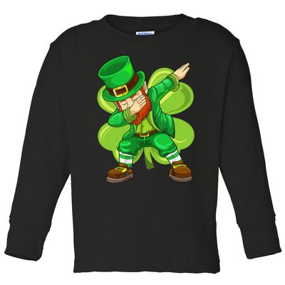 St Patricks Day Dabbing Leprechaun Irish Dab Shamrock Toddler Long Sleeve Shirt