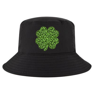 St Patrick's Day Leopard Print Shamrock Clover Cool Comfort Performance Bucket Hat