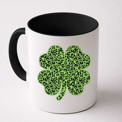 St Patrick's Day Leopard Print Shamrock Clover Mug