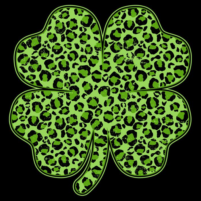St Patrick's Day Leopard Print Shamrock Clover 16 in Basic Backpack