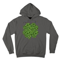 St Patrick's Day Leopard Print Shamrock Clover Hoodie