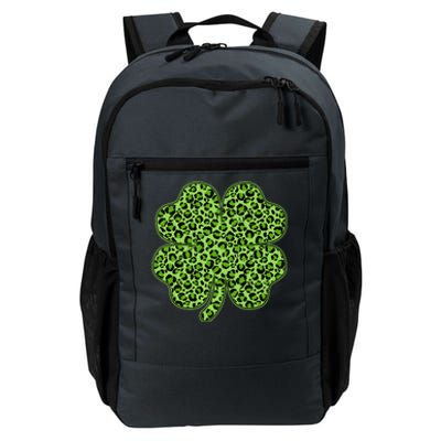 St Patrick's Day Leopard Print Shamrock Clover Daily Commute Backpack