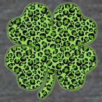 St Patrick's Day Leopard Print Shamrock Clover Coaster