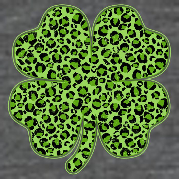 St Patrick's Day Leopard Print Shamrock Clover Coaster