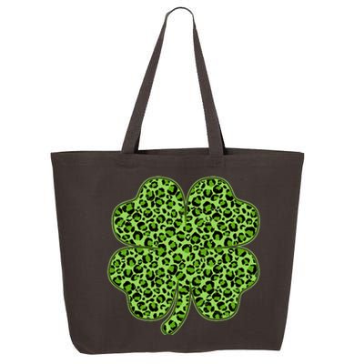 St Patrick's Day Leopard Print Shamrock Clover 25L Jumbo Tote