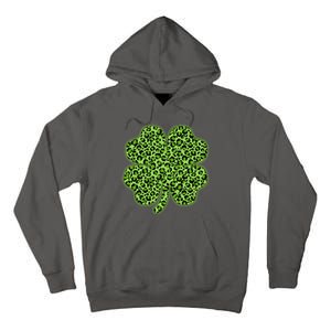 St Patrick's Day Leopard Print Shamrock Clover Tall Hoodie