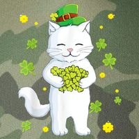 St Patrick's Day Cat Leprechaun Cat Lover Shamrock Legacy Tie Dye Trucker Hat