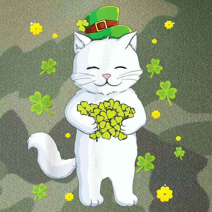St Patrick's Day Cat Leprechaun Cat Lover Shamrock Legacy Tie Dye Trucker Hat