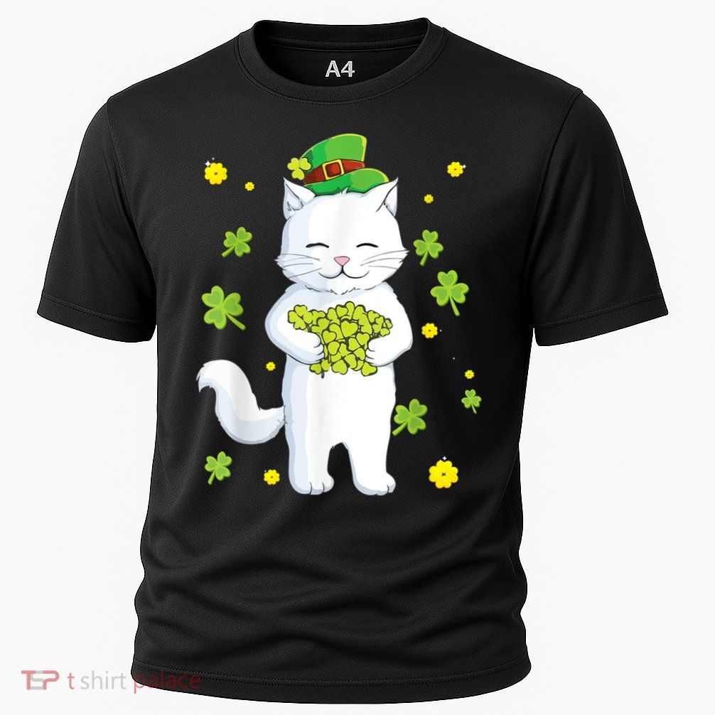 St Patrick's Day Cat Leprechaun Cat Lover Shamrock Performance Shirt