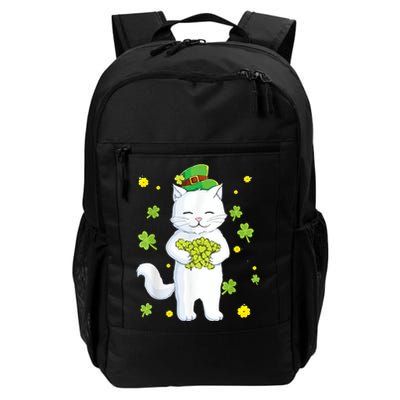 St Patrick's Day Cat Leprechaun Cat Lover Shamrock Backpack