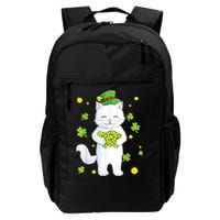 St Patrick's Day Cat Leprechaun Cat Lover Shamrock Backpack