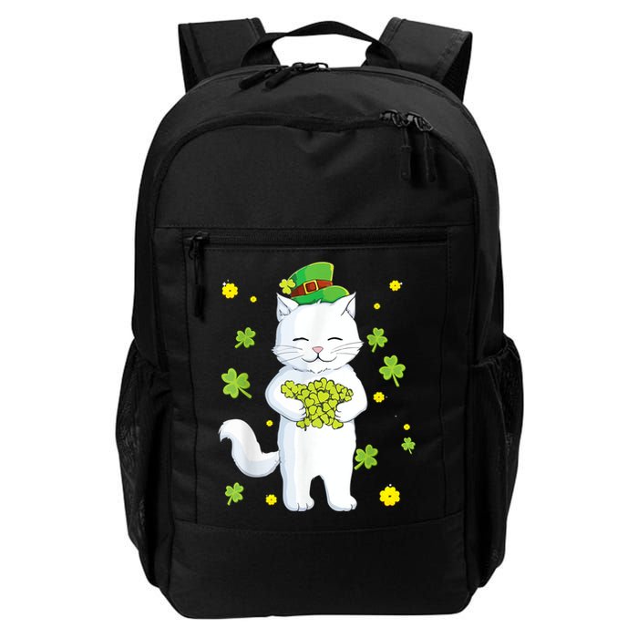 St Patrick's Day Cat Leprechaun Cat Lover Shamrock Backpack