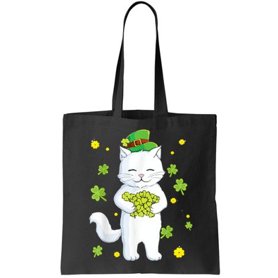 St Patrick's Day Cat Leprechaun Cat Lover Shamrock Bag