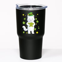 St Patrick's Day Cat Leprechaun Cat Lover Shamrock Tumbler