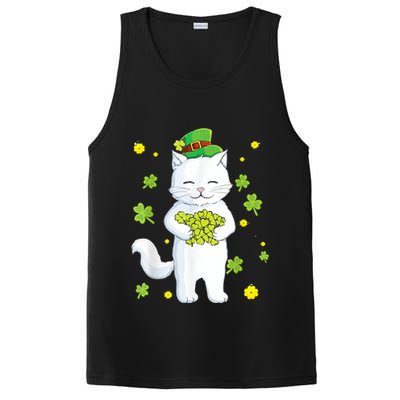 St Patrick's Day Cat Leprechaun Cat Lover Shamrock PosiCharge Competitor Tank