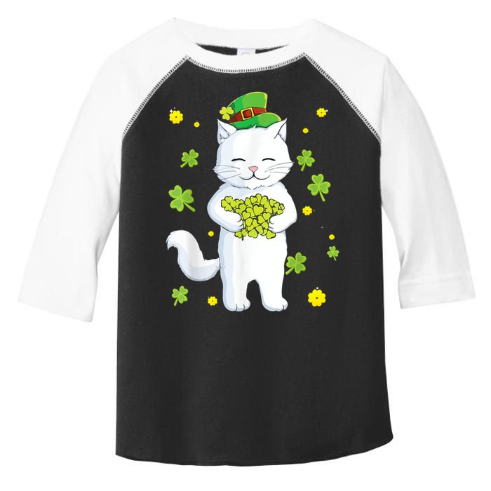 St Patrick's Day Cat Leprechaun Cat Lover Shamrock Toddler Fine Jersey T-Shirt