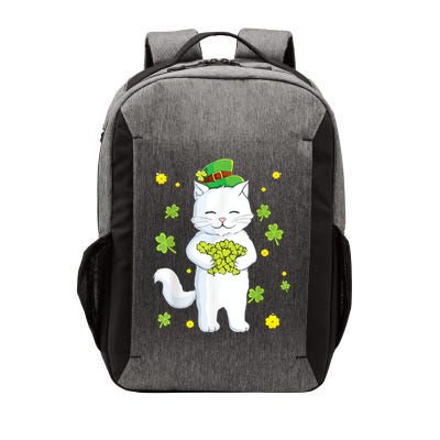 St Patrick's Day Cat Leprechaun Cat Lover Shamrock Vector Backpack