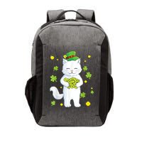 St Patrick's Day Cat Leprechaun Cat Lover Shamrock Vector Backpack