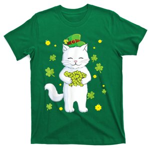 St Patrick's Day Cat Leprechaun Cat Lover Shamrock T-Shirt