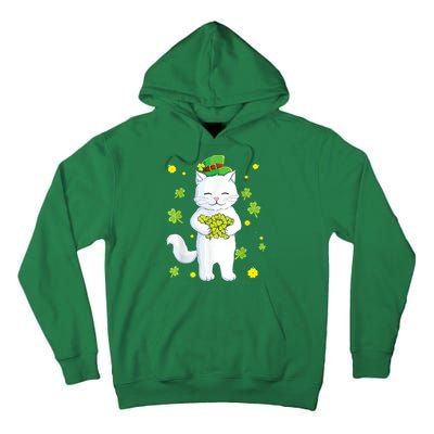 St Patrick's Day Cat Leprechaun Cat Lover Shamrock Tall Hoodie