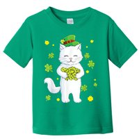 St Patrick's Day Cat Leprechaun Cat Lover Shamrock Toddler T-Shirt