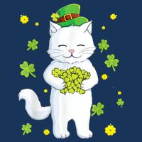 St Patrick's Day Cat Leprechaun Cat Lover Shamrock Infant Baby Jersey Bodysuit
