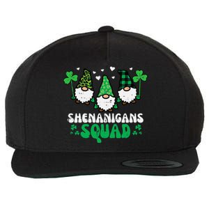 St Patricks Day Gnomes Shenanigans Squad Wool Snapback Cap