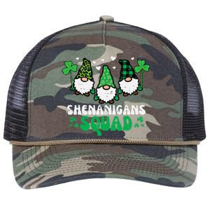 St Patricks Day Gnomes Shenanigans Squad Retro Rope Trucker Hat Cap