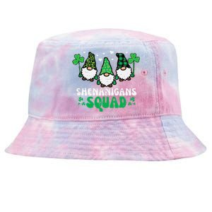 St Patricks Day Gnomes Shenanigans Squad Tie-Dyed Bucket Hat