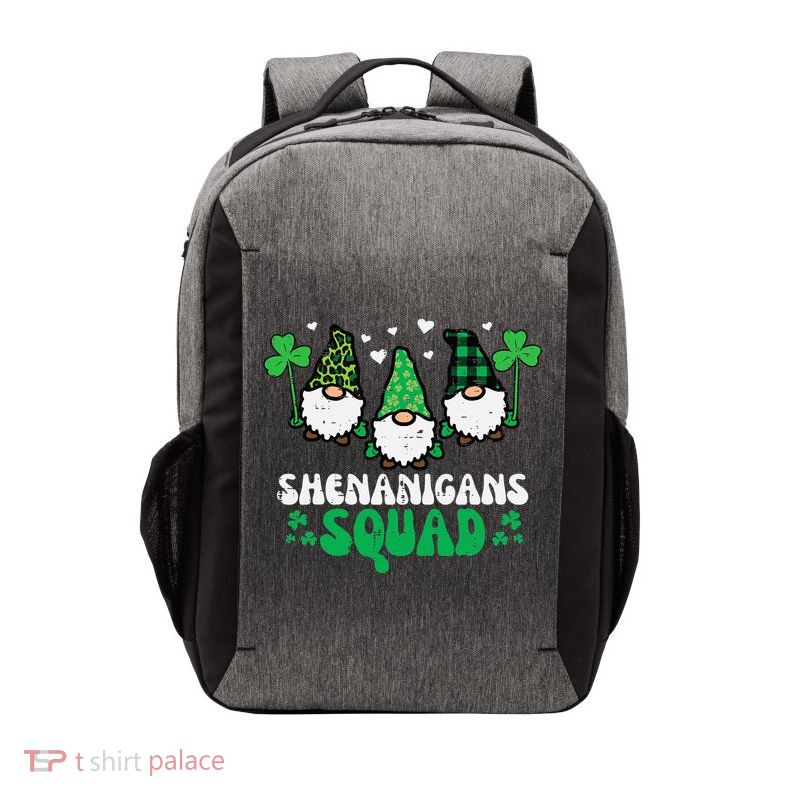St Patricks Day Gnomes Shenanigans Squad Vector Backpack