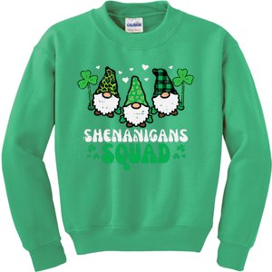 St Patricks Day Gnomes Shenanigans Squad Kids Sweatshirt