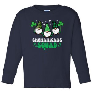 St Patricks Day Gnomes Shenanigans Squad Toddler Long Sleeve Shirt