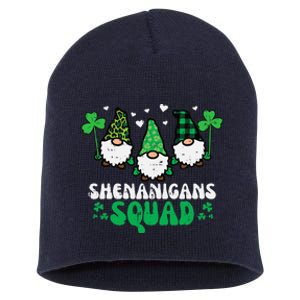 St Patricks Day Gnomes Shenanigans Squad Short Acrylic Beanie