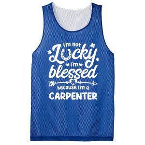 St Patricks Day Not Lucky Blessed Carpenter Christian Cool Gift Mesh Reversible Basketball Jersey Tank