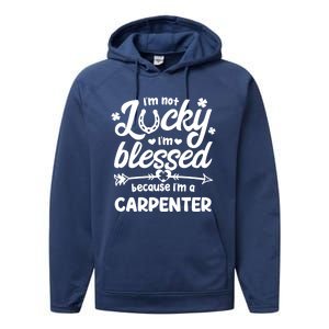 St Patricks Day Not Lucky Blessed Carpenter Christian Cool Gift Performance Fleece Hoodie