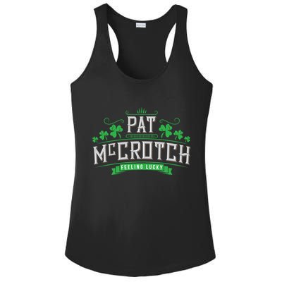 St Patricks Day, Funny St Patricks Day, Pat McCrotch Ladies PosiCharge Competitor Racerback Tank