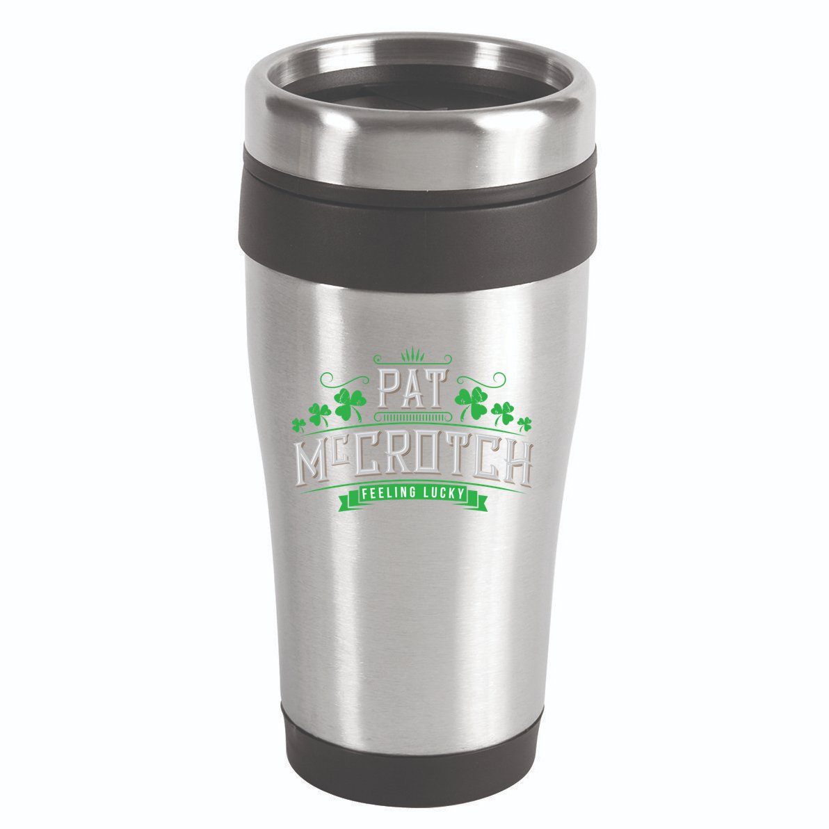 St Patricks Day, Funny St Patricks Day, Pat McCrotch 16oz Travel Tumbler