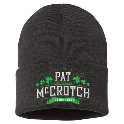 St Patricks Day, Funny St Patricks Day, Pat McCrotch Sustainable Knit Beanie