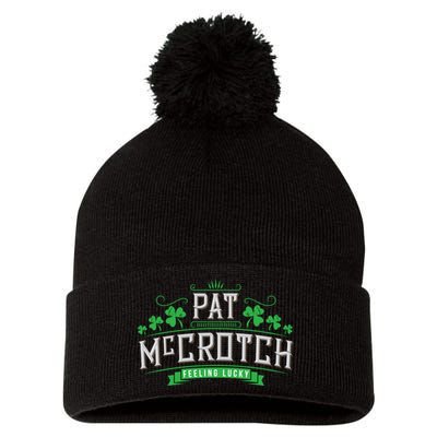 St Patricks Day, Funny St Patricks Day, Pat McCrotch Pom Pom 12in Knit Beanie