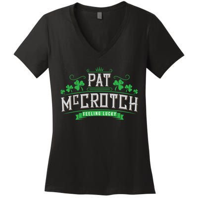 St Patricks Day, Funny St Patricks Day, Pat McCrotch Women's V-Neck T-Shirt