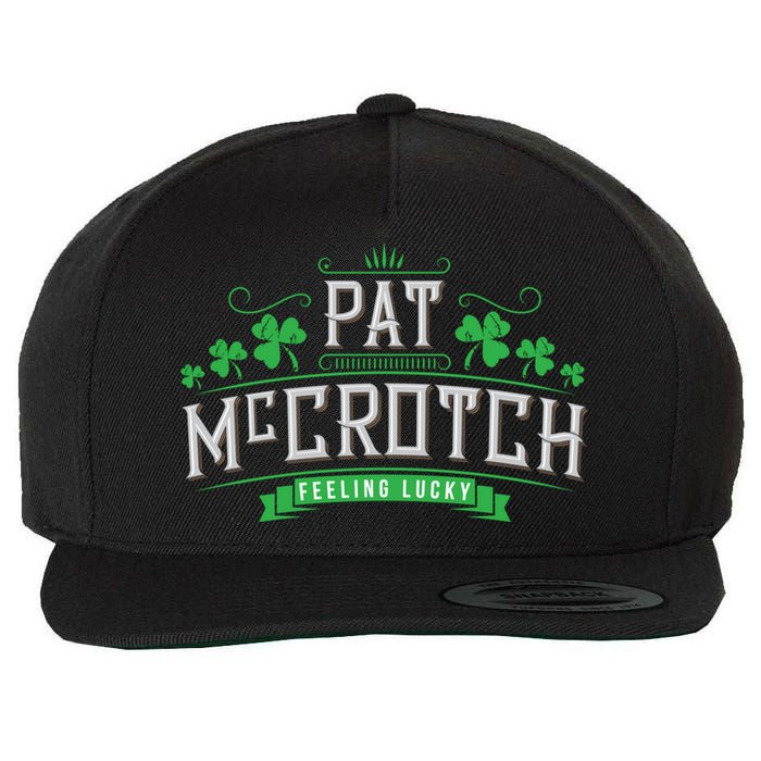 St Patricks Day, Funny St Patricks Day, Pat McCrotch Wool Snapback Cap