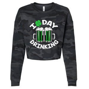 St Patricks Day I Love Day Drinking Funny Beer Lover Cropped Pullover Crew