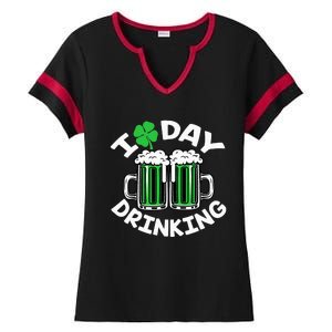 St Patricks Day I Love Day Drinking Funny Beer Lover Ladies Halftime Notch Neck Tee