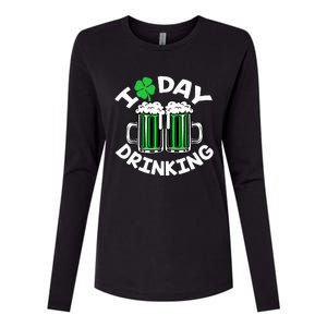 St Patricks Day I Love Day Drinking Funny Beer Lover Womens Cotton Relaxed Long Sleeve T-Shirt