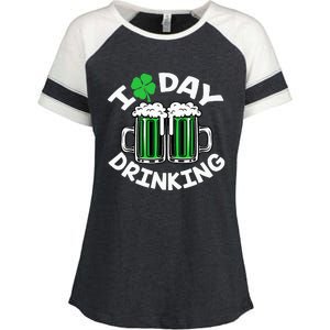 St Patricks Day I Love Day Drinking Funny Beer Lover Enza Ladies Jersey Colorblock Tee