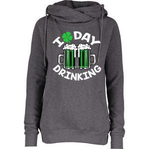 St Patricks Day I Love Day Drinking Funny Beer Lover Womens Funnel Neck Pullover Hood