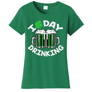 St Patricks Day I Love Day Drinking Funny Beer Lover Women's T-Shirt